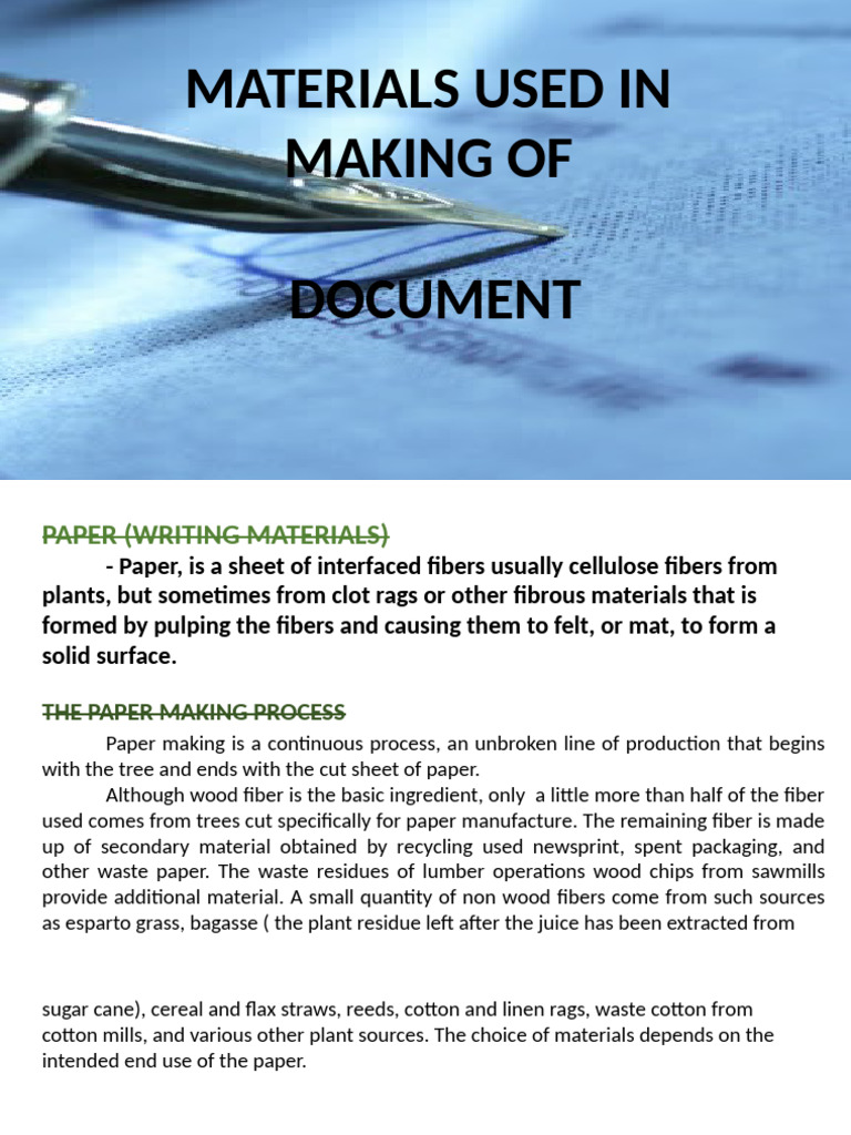 Materials in Handwriting | PDF | Home & Garden