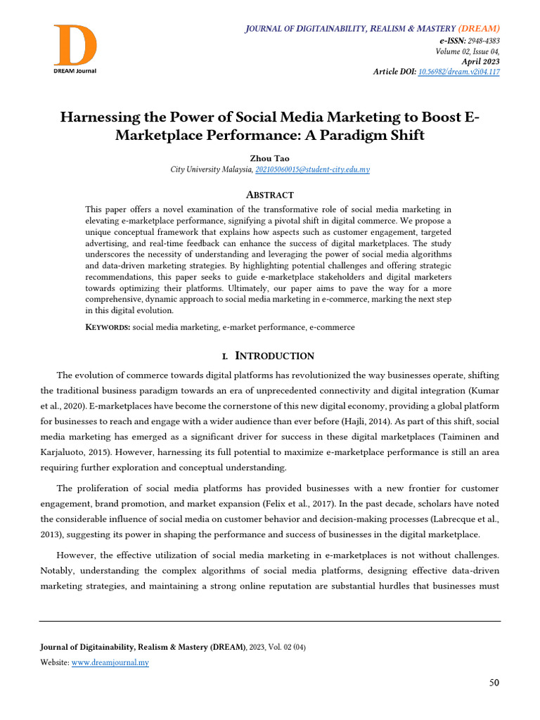 Harnessing The Power of Social Media Marketing To | PDF | Social Media ...