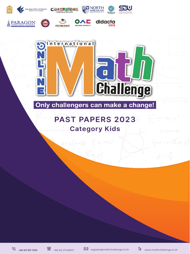2023 Kids Math Challenge Papers | PDF