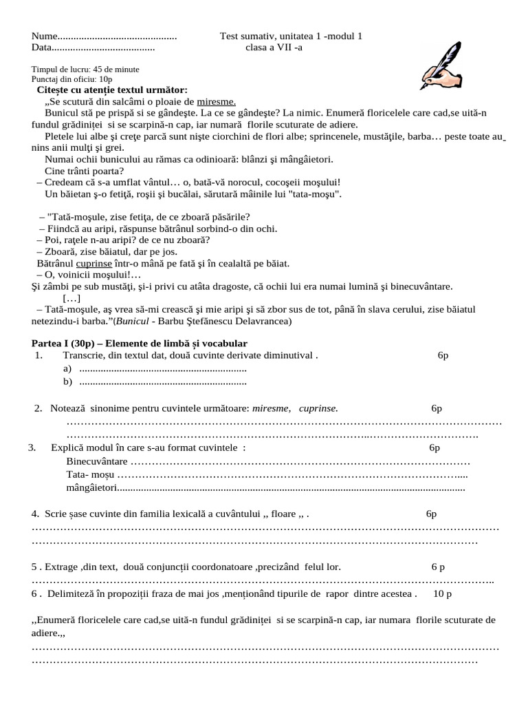 Test 7 Unit 1 | PDF