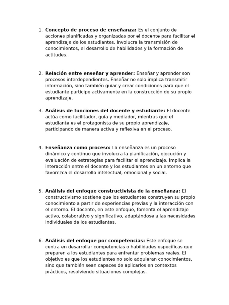 Enfoques de Enseñanza y Aprendizaje | PDF
