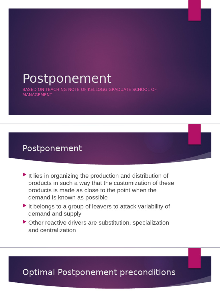 Postponement Strategies in A Supply Chain-Kellogg | PDF | Inventory ...