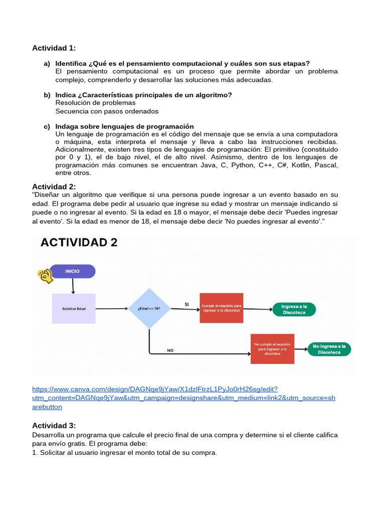 Diagrama de flujo de actividades computacionales | PDF | Negocios ...