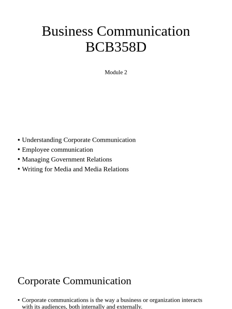 Business Communication Module 2 | PDF | Communication | Social Media