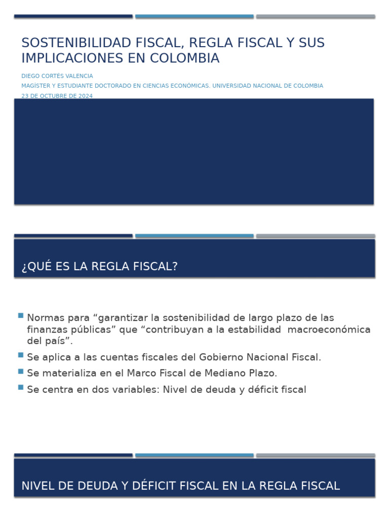 Implicaciones de la Regla Fiscal en Colombia | PDF | Balance ...