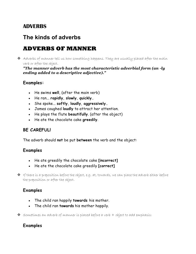 Adverbs | PDF | Adverb | Adjective