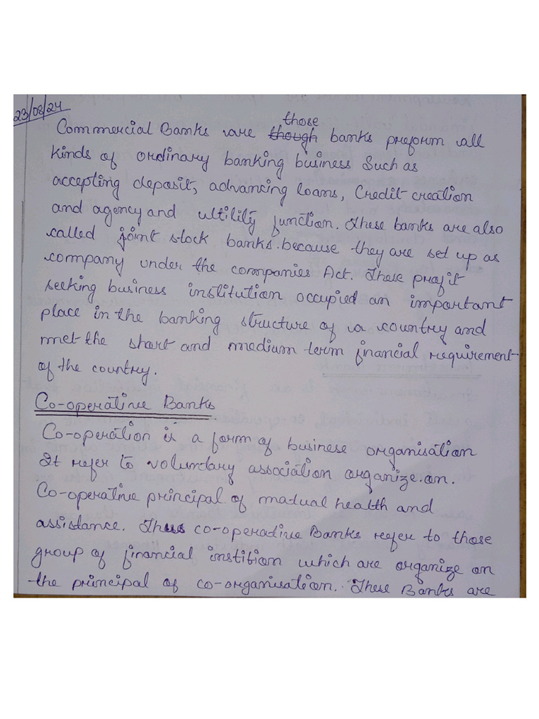 23august Banking Notes | PDF