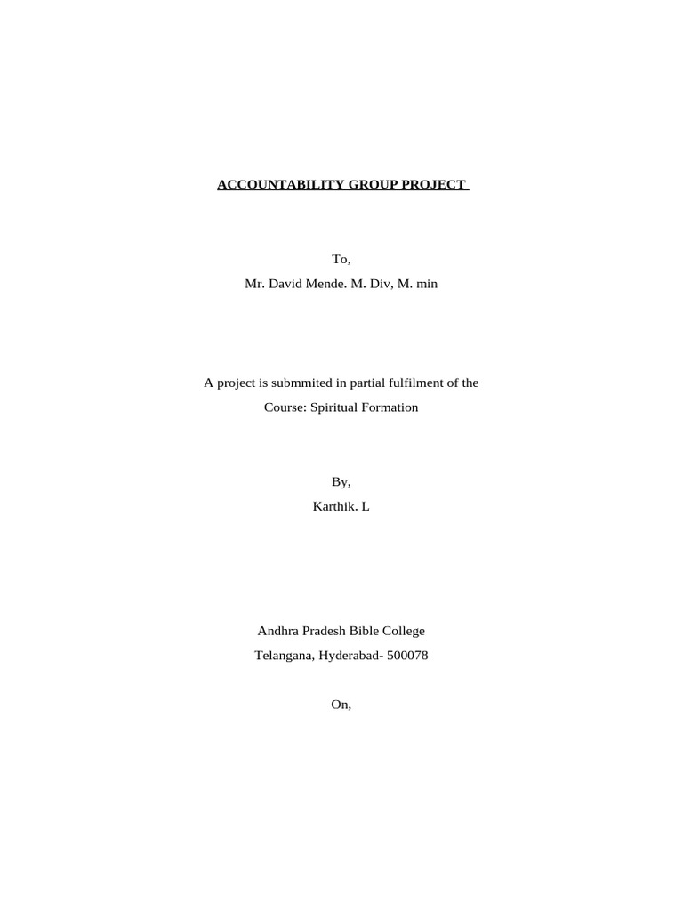 Accountability Group Project | PDF