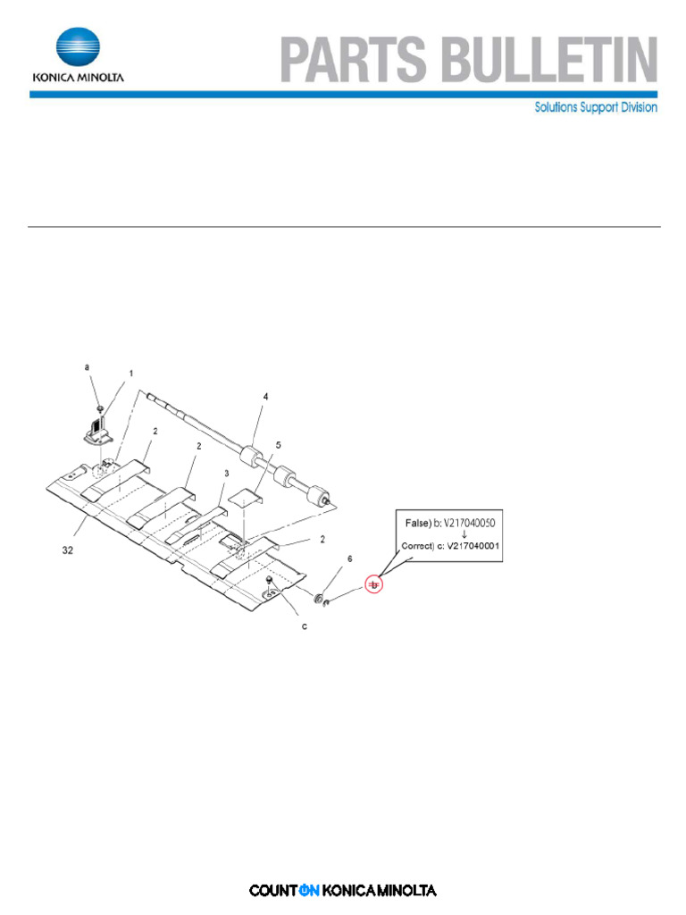 ADF Conveyance Parts Manual Update | PDF