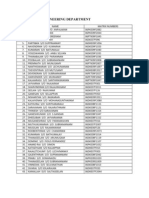 Electrical Engineering Department Staff List