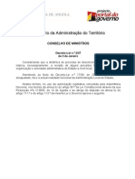 O Quadro Das Atribuicoes Competencias e Regime Juridico de Organizacao e Funcionamento Dos Governos Is Das Administracoes Municipais e Comunais