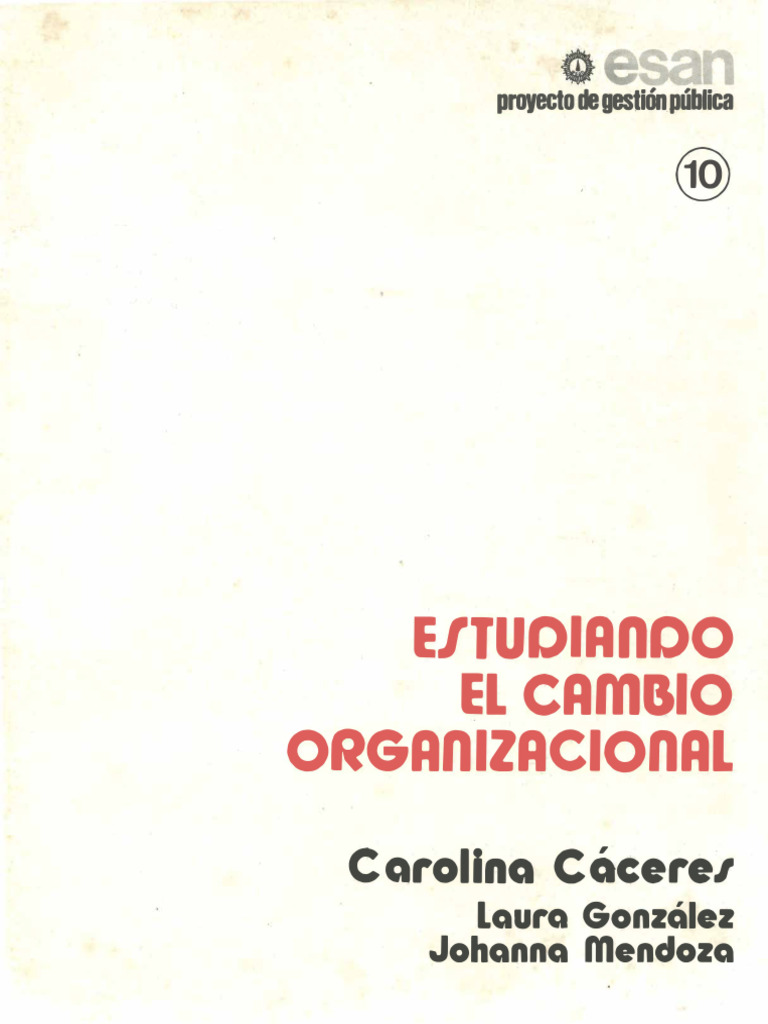 Cambio Organizacional en el Sector Público | PDF | Administración ...