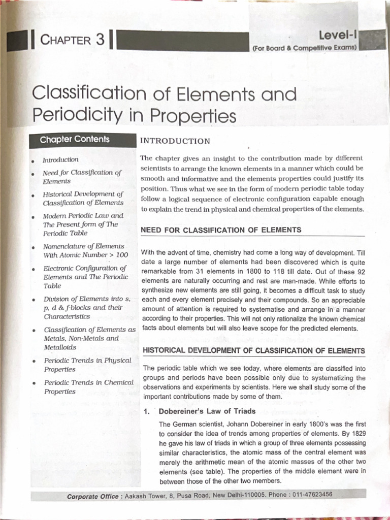 Periodic Classification PT 1 | PDF