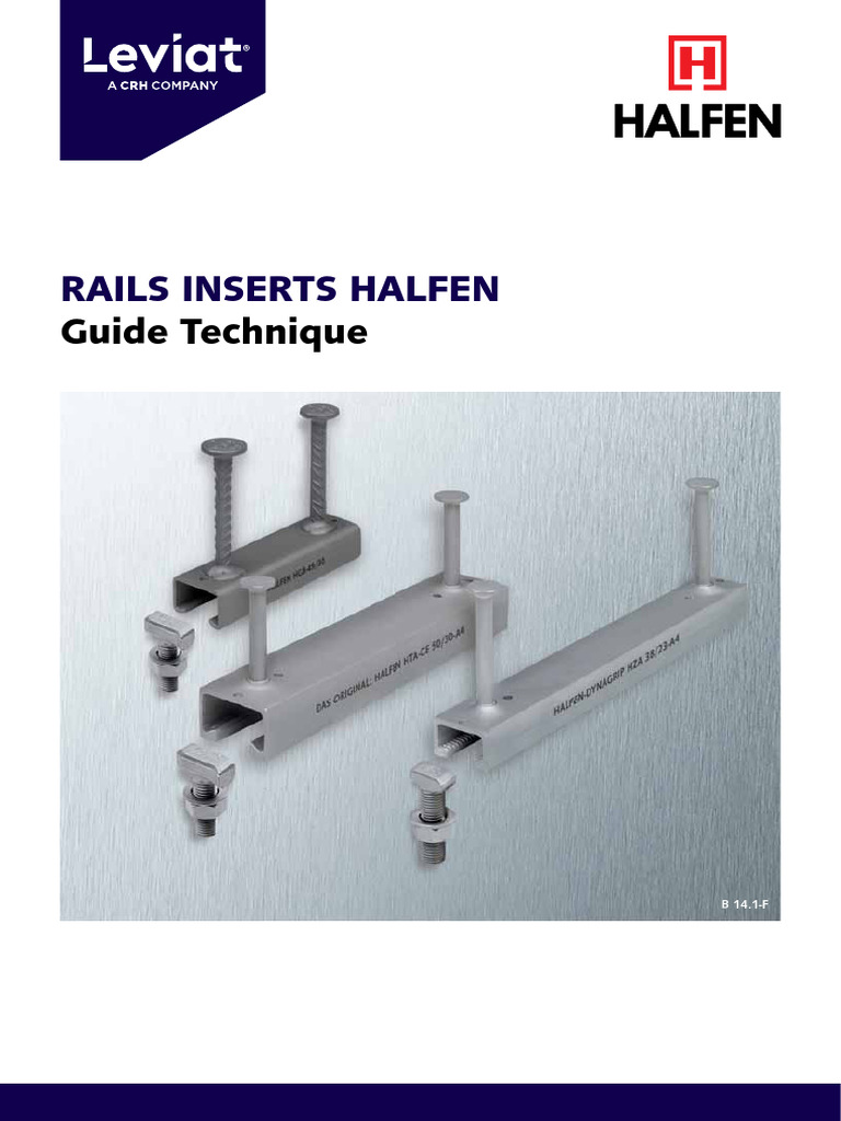 Rails Inserts HALFEN : Guide Technique | PDF | Acier | Acier inoxydable
