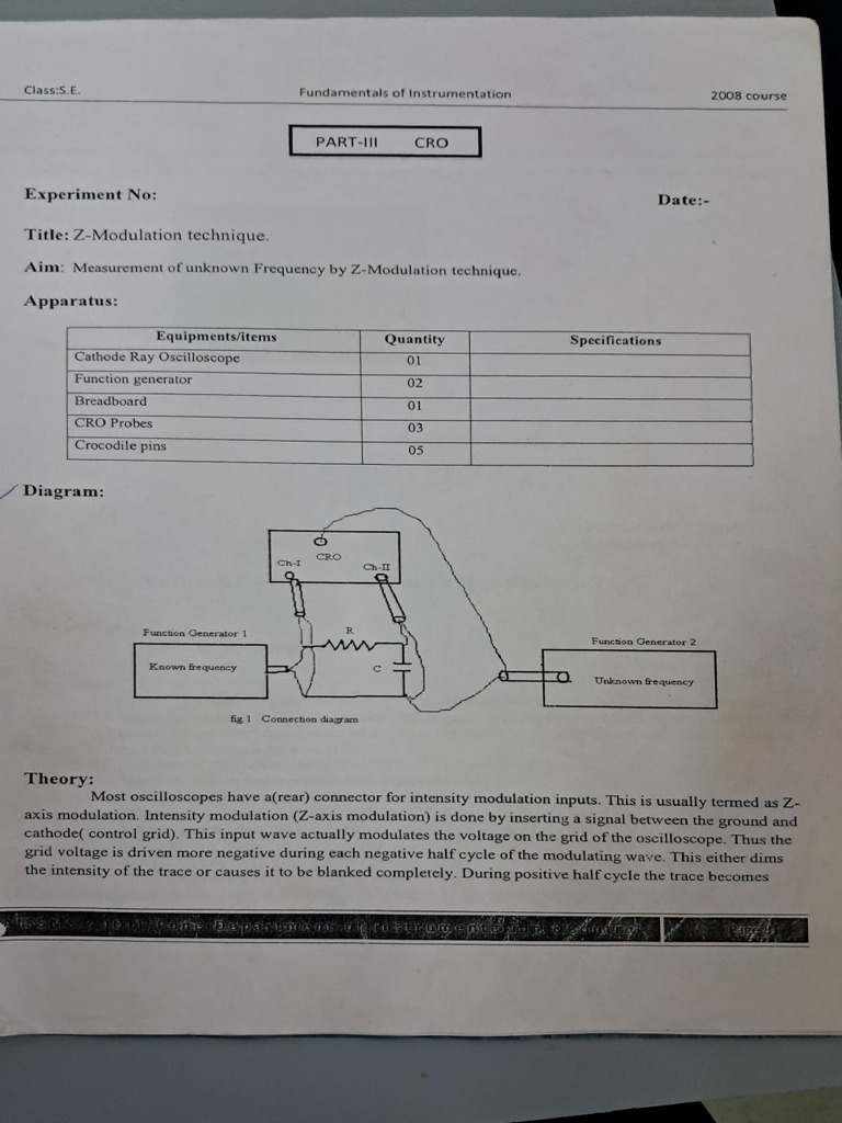 Measure Frequency Using Z-Modulation | PDF | Electrical Engineering ...
