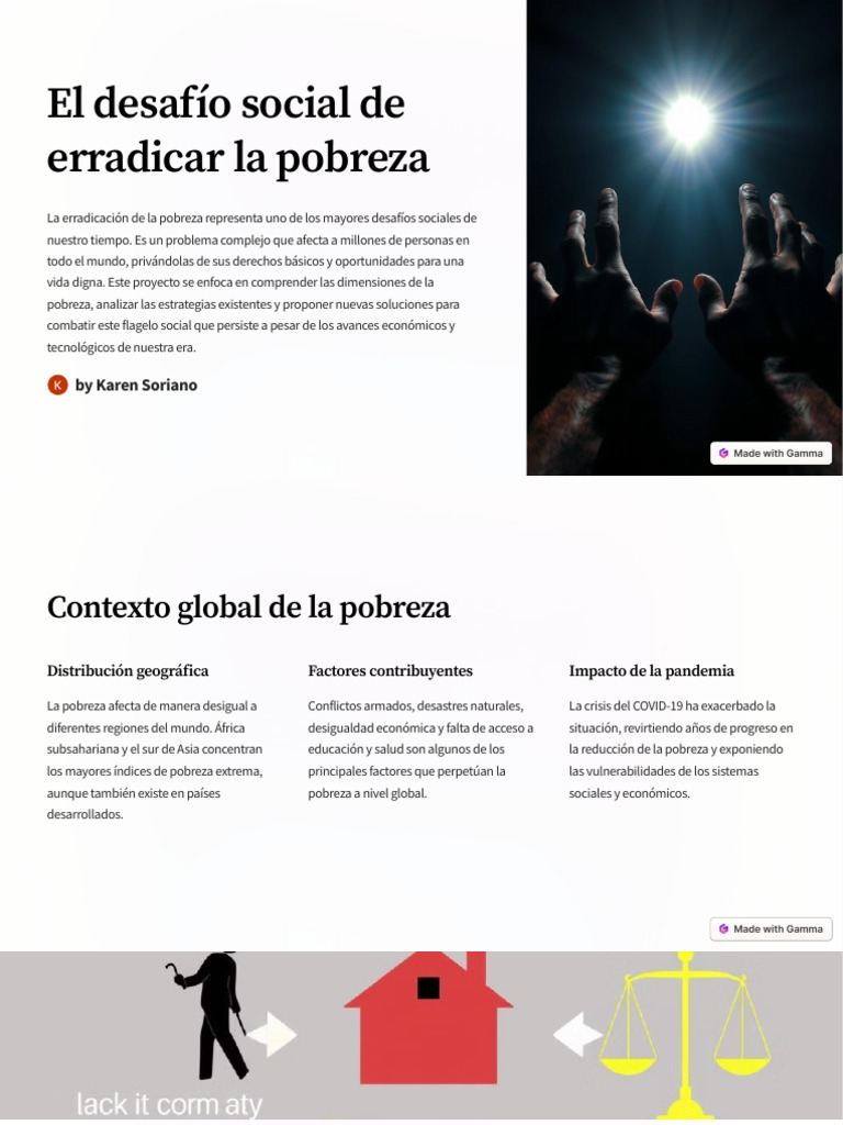 Desafíos y soluciones para erradicar la pobreza | PDF | Pobreza ...