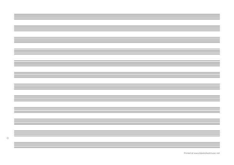 Free Printable Staff Paper at Blank Sheet Music | PDF