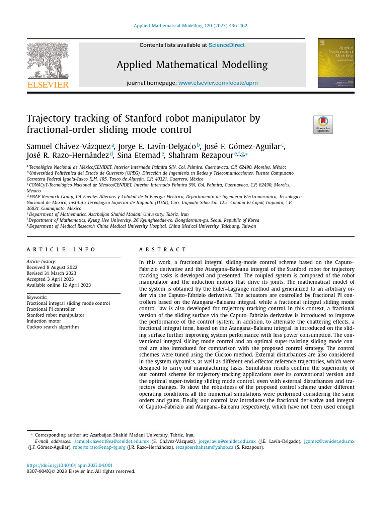 Fractional Control for Robot Trajectory Tracking | PDF | Control Theory ...