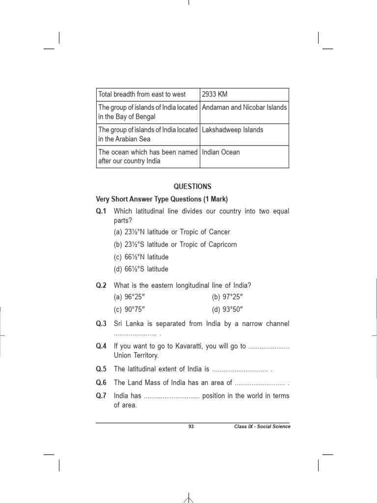 India Location and Size | PDF | Latitude | Bengal