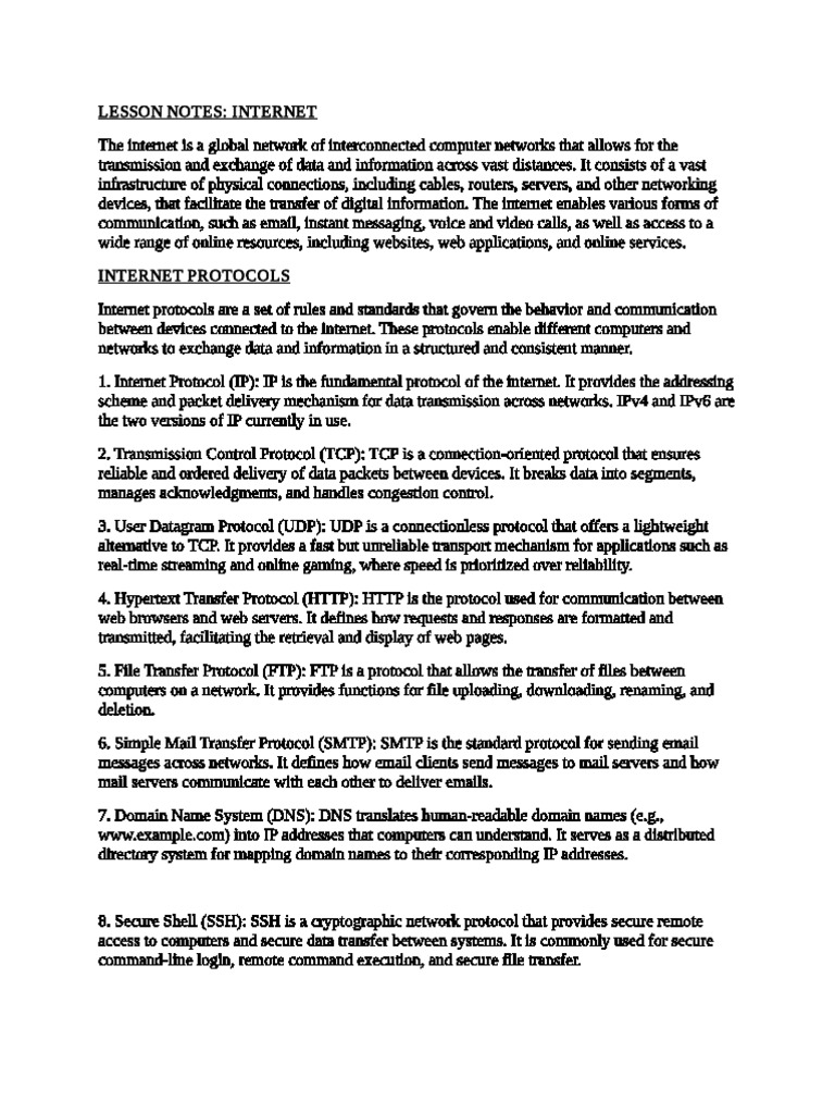 Understanding Internet Basics and Services | PDF | Internet Protocols ...