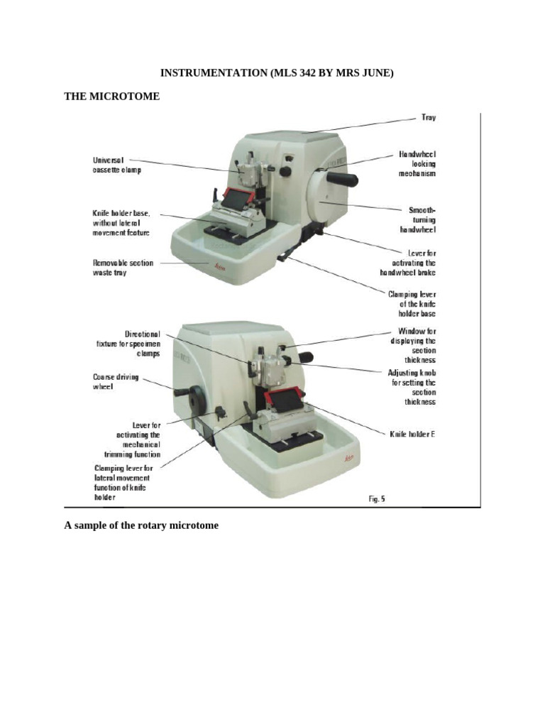 Instrumentation Mls 342 Handout (Mrs June) | PDF | Knife