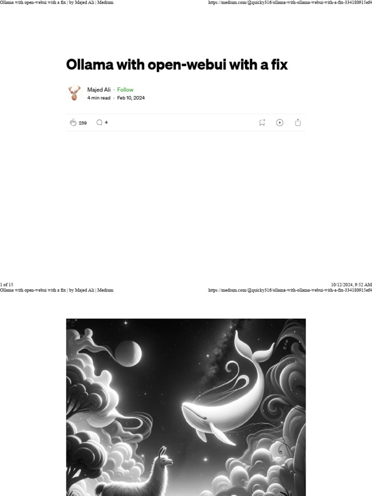 Ollama with open webui with a fix by majed ali medium pdf
