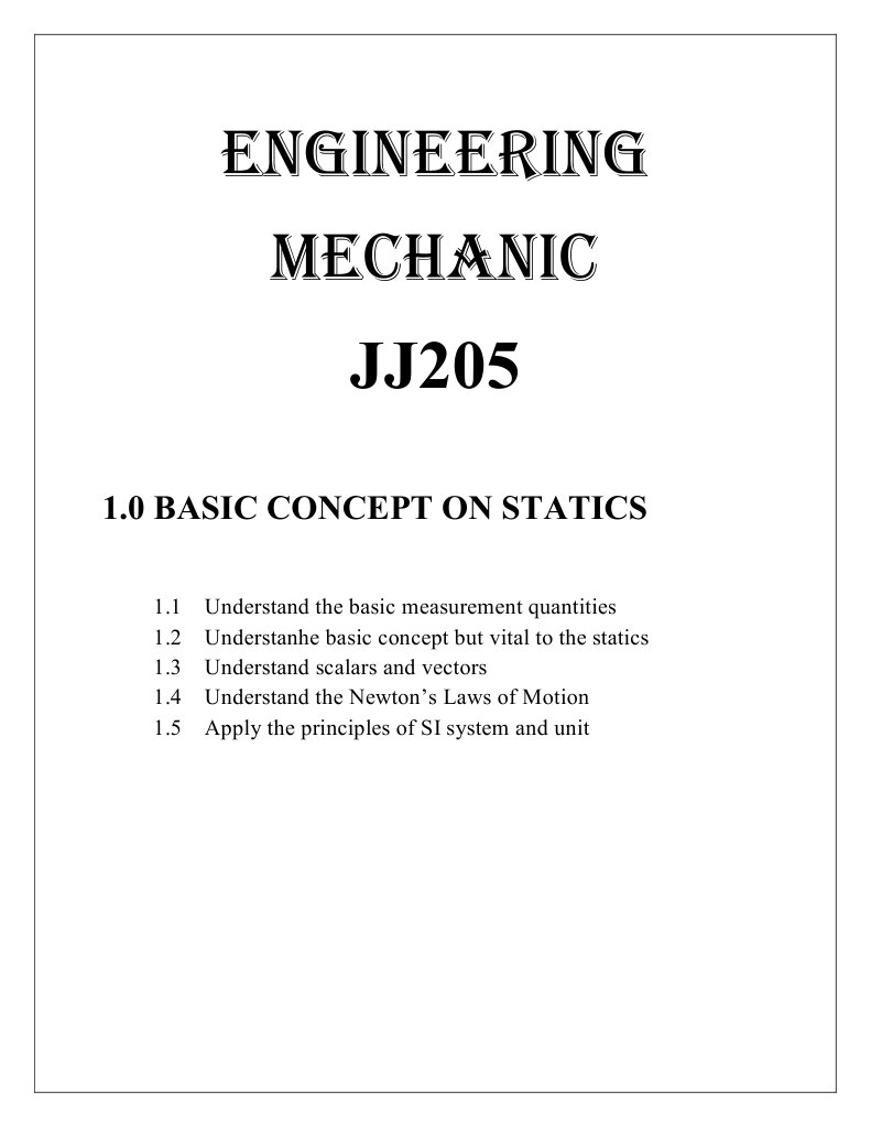 Engineering Mechanic | PDF