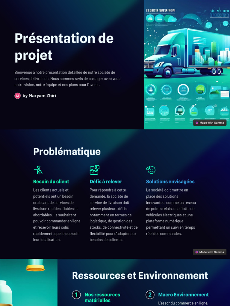 Presentation de Projet | PDF | Logistique | Commerce électronique