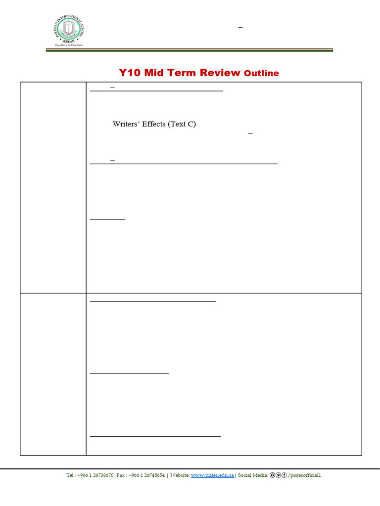 Y10 Mid Term Review Outline 2024-2025 931513588 | PDF | Macroeconomics ...