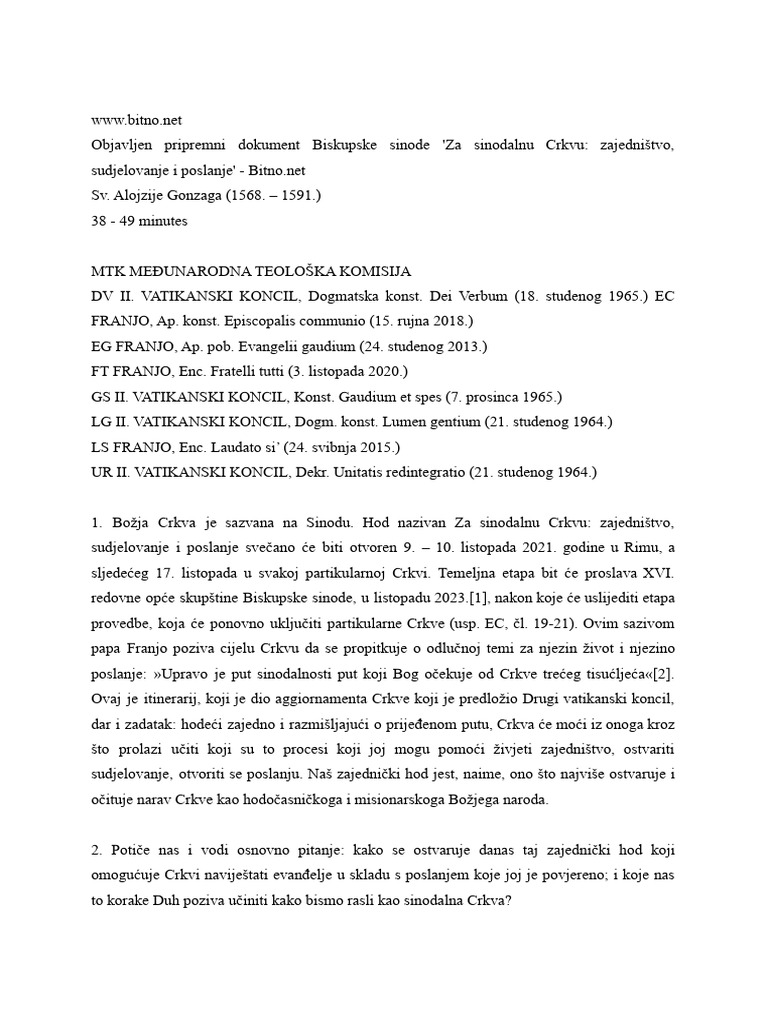 Sinoda | PDF