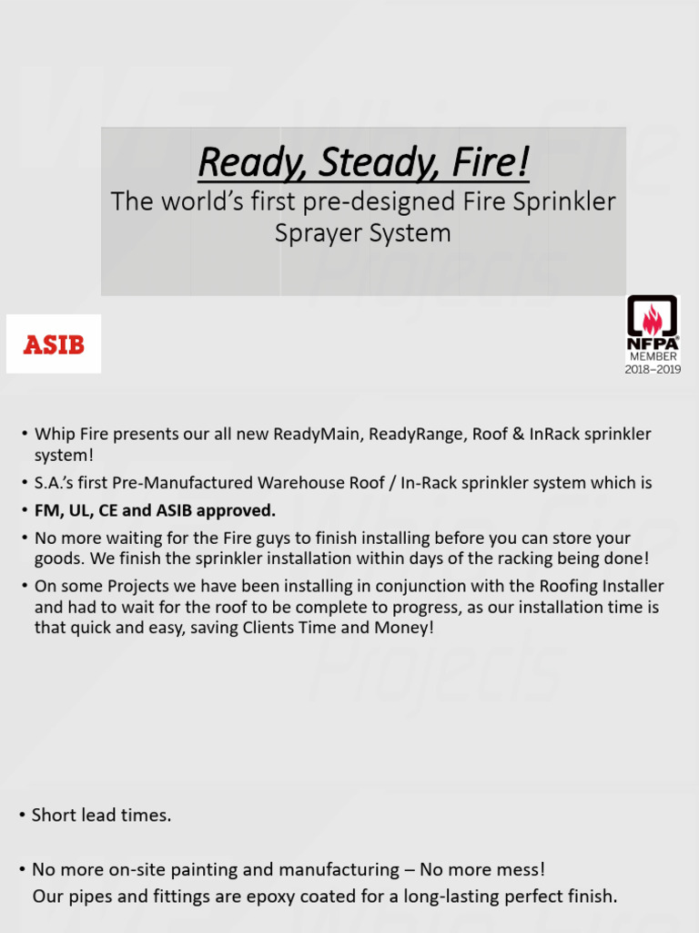 Ready Steady Fire Presentation | PDF | Pipe (Fluid Conveyance) | Fire ...