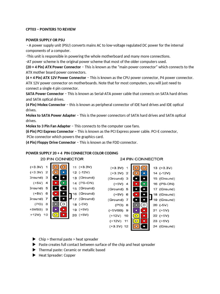 Power Supply Unit and Motherboard Overview | PDF | Booting | Bios