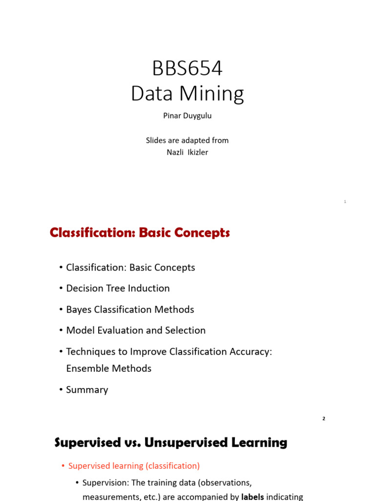 Data Mining: Classification Techniques | PDF | Sensitivity And ...