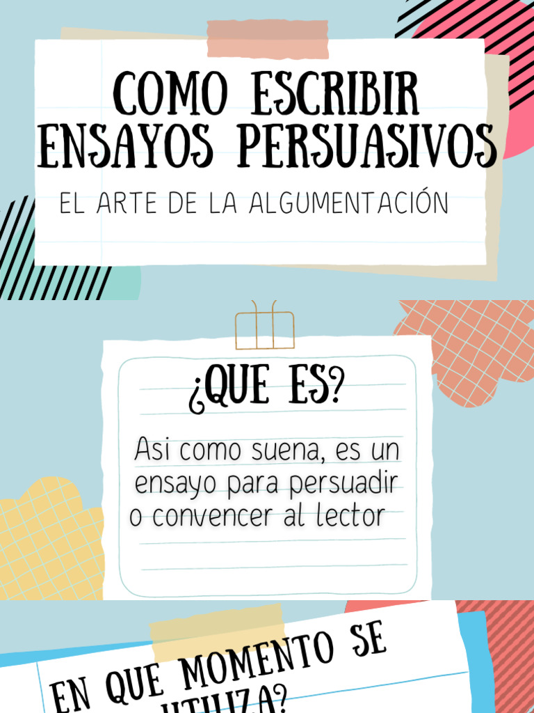Guía para Escribir Ensayos Persuasivos | PDF | Artes del Lenguaje y ...