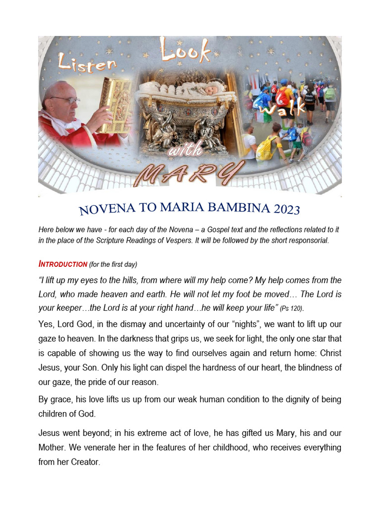 Novena Maria Bambina 2023 - ENG | PDF | Mary, Mother Of Jesus | Jesus
