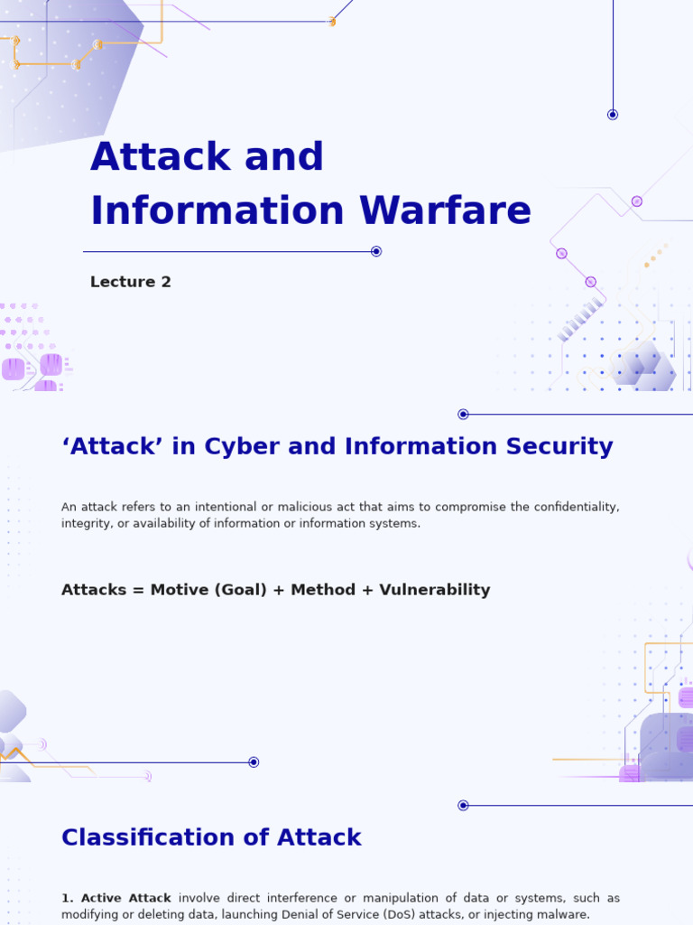 Attack and Information Warfare | PDF | Security | Computer Security