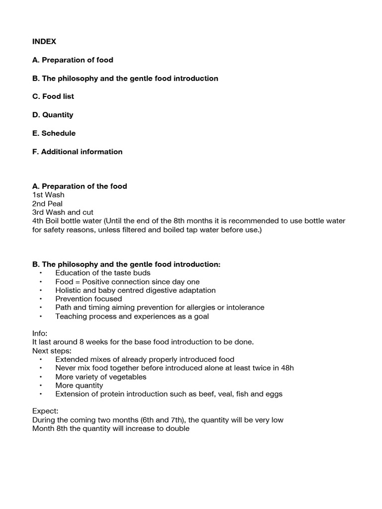Baby Food Introduction Guide | PDF | Foods | Vegetables