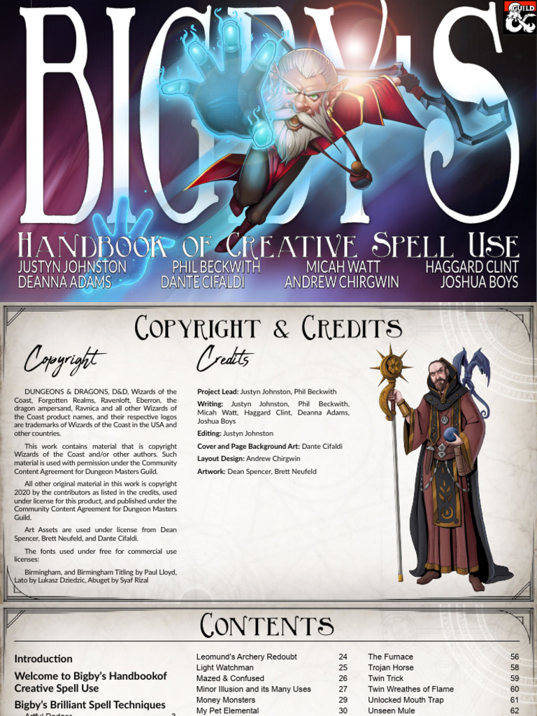 Bigby's Handbook of Creative Spell Use | PDF | Dungeons & Dragons ...