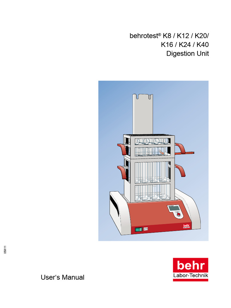 Behrotest - k8 MANUUAL DE OPERACION | PDF | Technology & Engineering