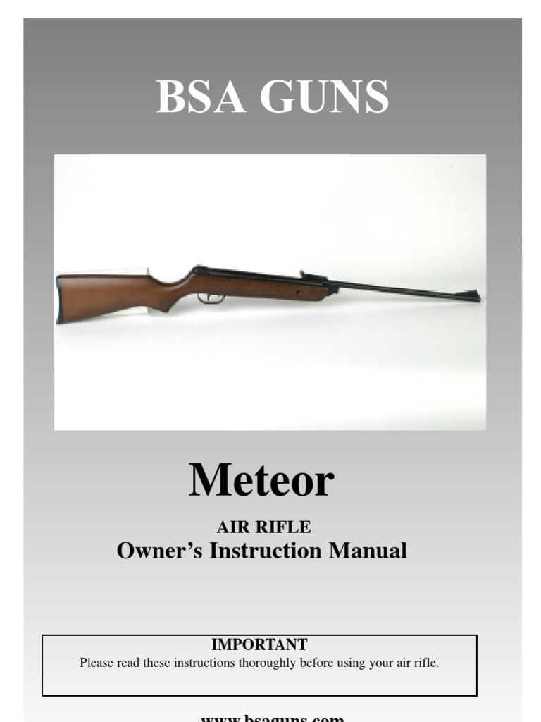 Manual BSA Meteor PDF Trigger (Firearms) Gun Barrel