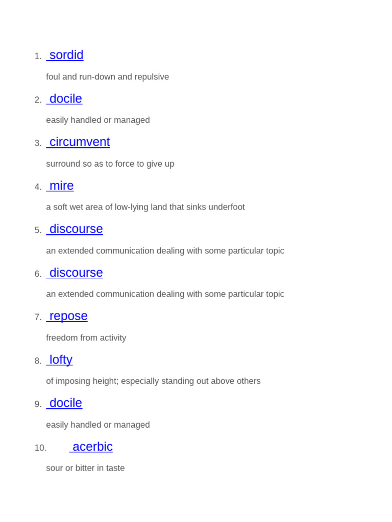 Vocabulary Definitions and Meanings | PDF | Religion & Spirituality