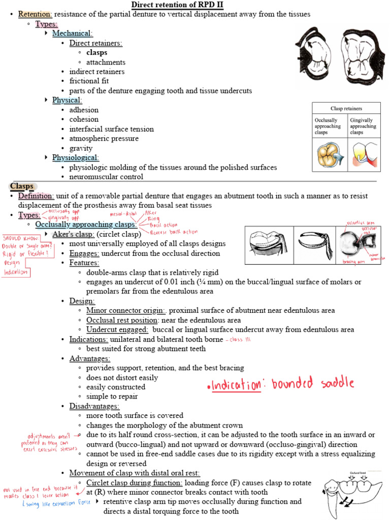 7 - Direct Retention of RPD II | PDF | Dentistry Branches | Mouth