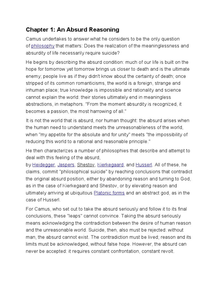 Myth of Sisyphus | PDF | Contemporary Philosophy | Epistemology