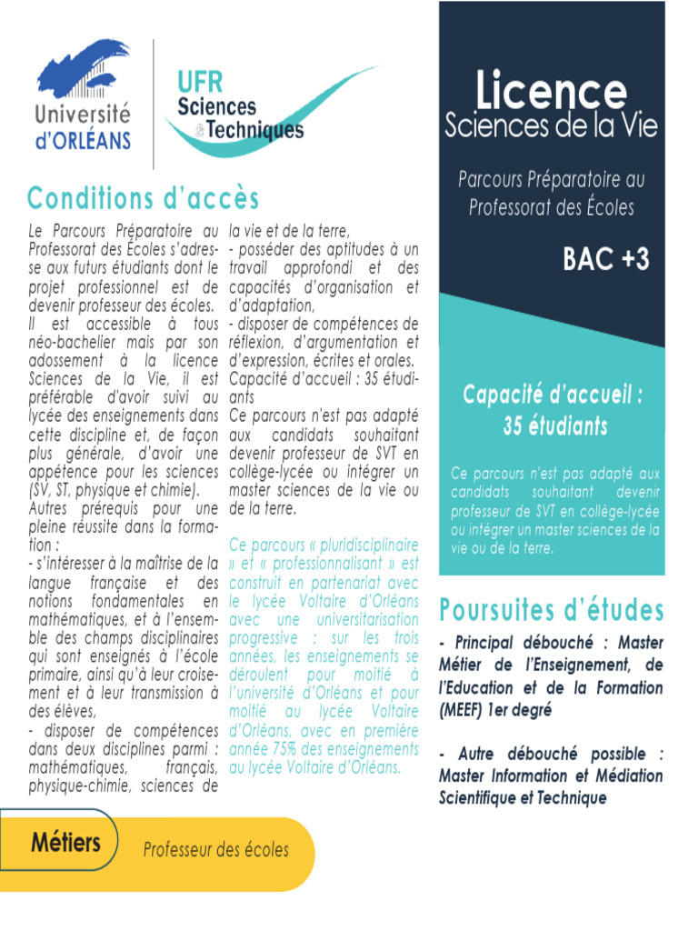 Conditions d'accès au PPPE à Orléans | PDF | Enseignants