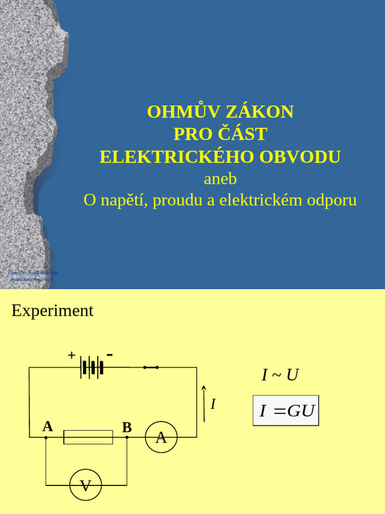 01-Ohmuv Zakon I | PDF