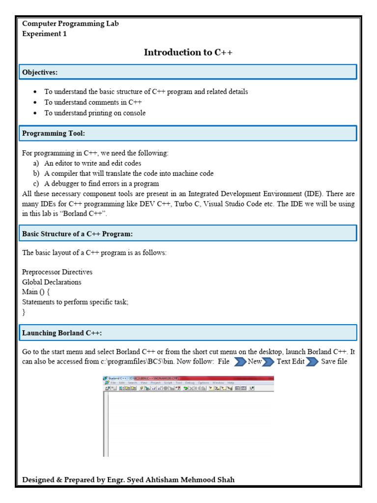 1-Introduction To C++ | PDF | C++ | Integrated Development Environment