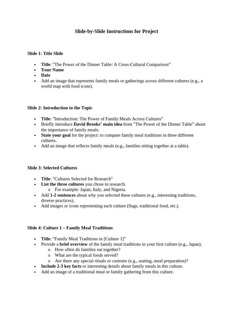The Power of the Dinner Table Project | PDF | Meal | Human Communication