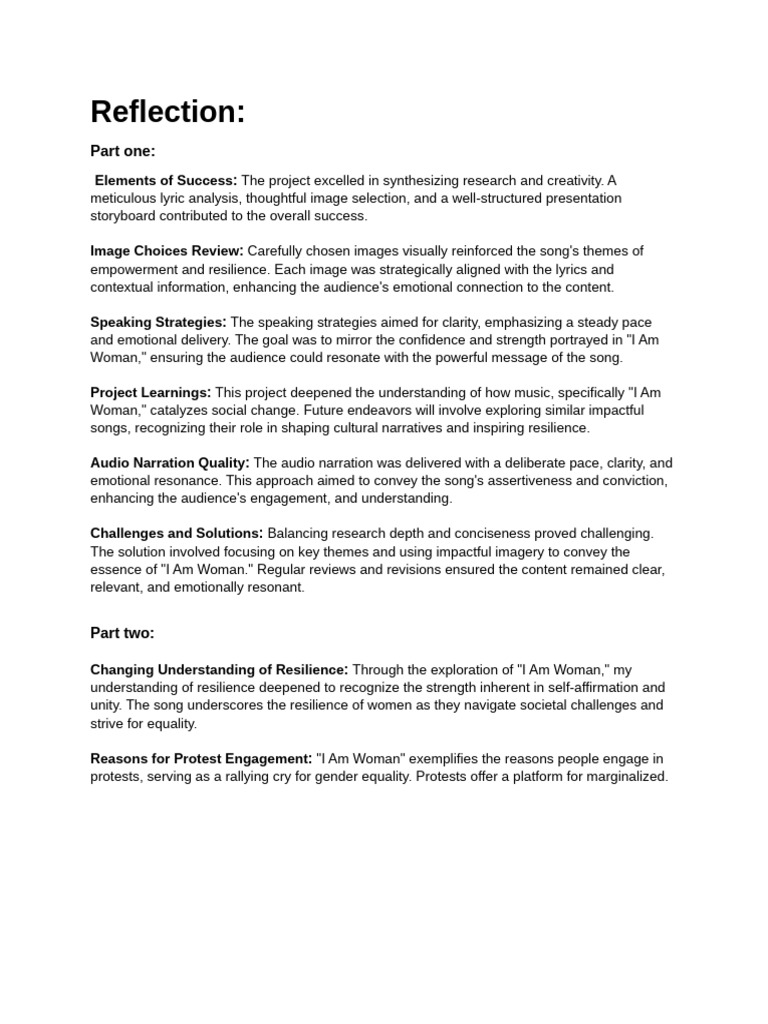 2.4 Assignment Eng4c Reflection | PDF | Social Science