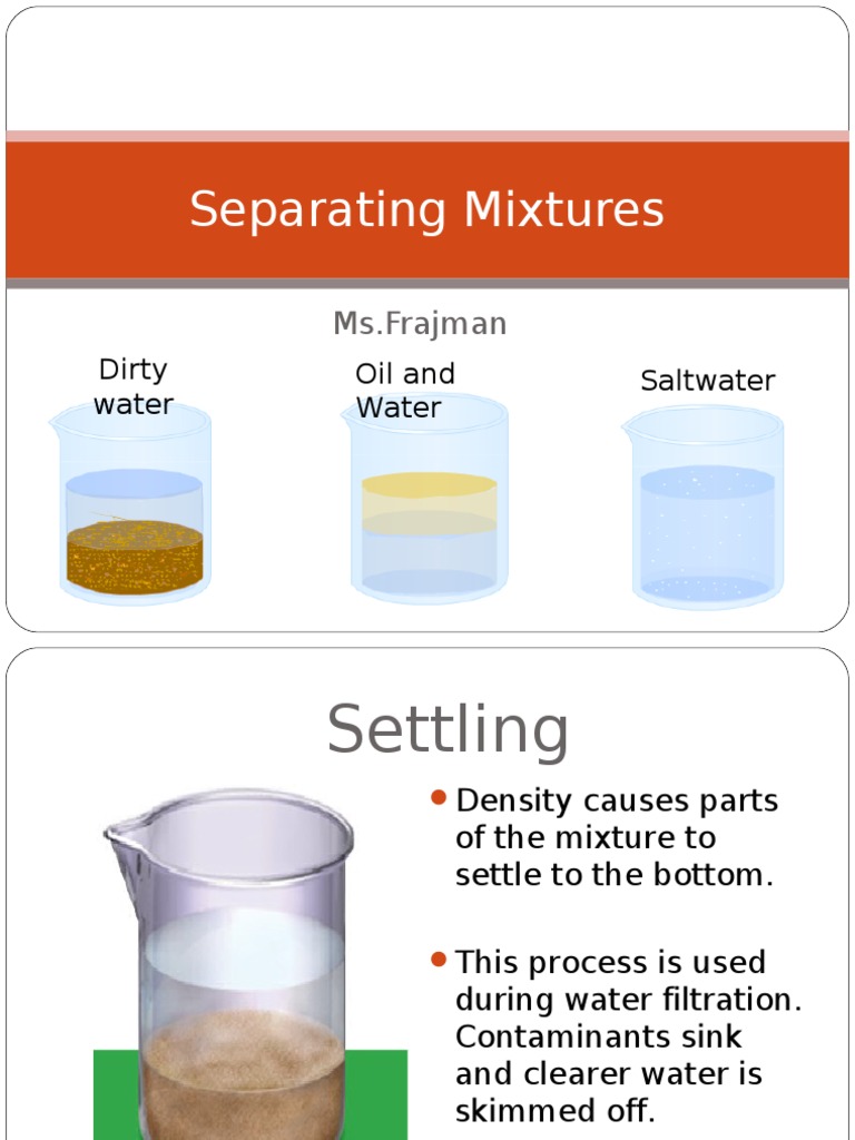 separating mixtures grade 6 powerpoint presentation