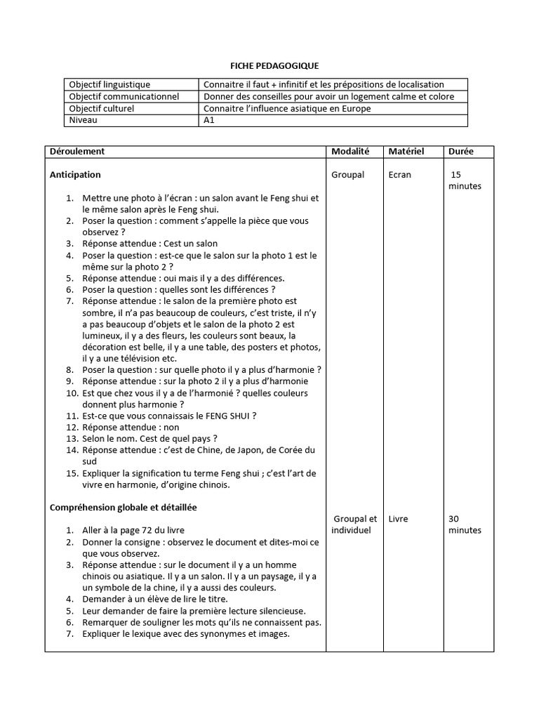 Il faut + infinitif : Guide pédagogique | PDF | Verbe | Linguistique